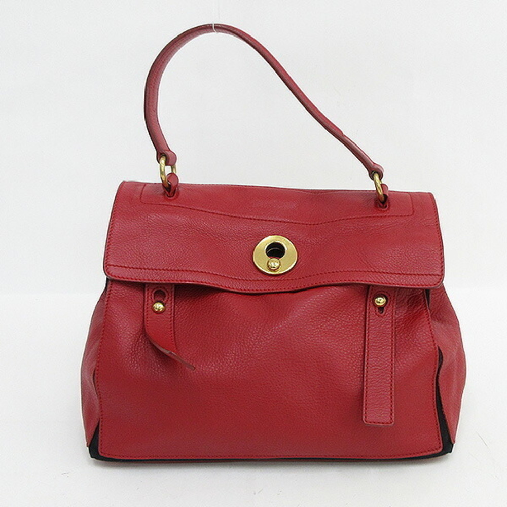 Saint Laurent Yves Muse Two Handbag Red Leather Bag
